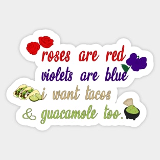Tacos and Guacamole Sticker